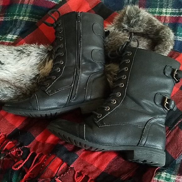 Black Combat Boots - Picture 3 of 7